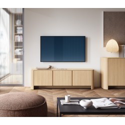 BALI Szafka RTV trzydrzwiowa, pojemna o zaokrąglonych kształtach - Zdjęcie 5