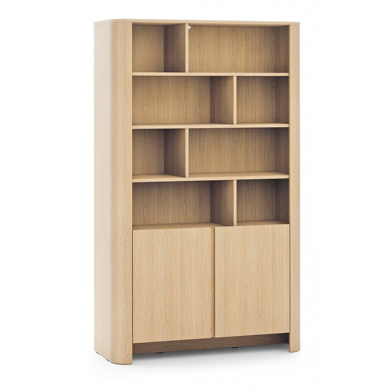 BALI Regał częściowo otwarty, pojemny o zaokrąglonych kształtach