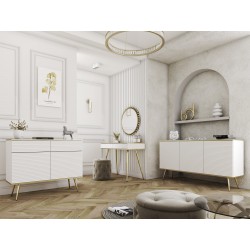 POLO Toaletka 102 na wysokich nóżkach z ryflowanym frontem do przedpokoju lub sypialni - Zdjęcie 4