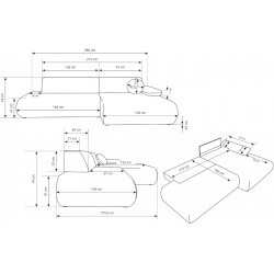 PENTI Narożnik rozkładany z funkcją spania i pojemnikiem na pościel - Zdjęcie 11