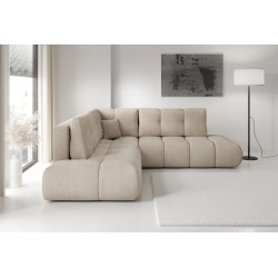 SOHI Narożnik pikowany z funkcją spania o zaokrąglonych kształtach