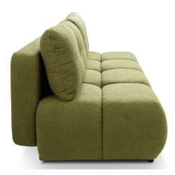 MILA Kanapa trzyosobowa rozkładana bez boczków obita tkaniną boucle - Zdjęcie 4