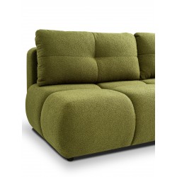 MILA Kanapa trzyosobowa rozkładana bez boczków obita tkaniną boucle - Zdjęcie 6