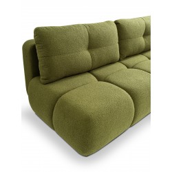 MILA Kanapa trzyosobowa rozkładana bez boczków obita tkaniną boucle - Zdjęcie 7