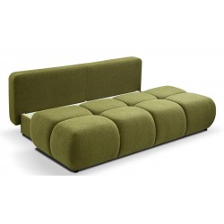 MILA Kanapa trzyosobowa rozkładana bez boczków obita tkaniną boucle - Zdjęcie 9