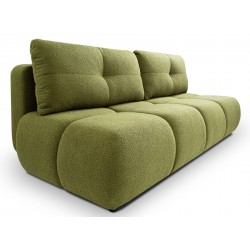 MILA Kanapa trzyosobowa rozkładana bez boczków obita tkaniną boucle - Zdjęcie 12