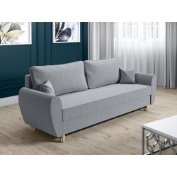 Kanapa trzyosobowa MAX skandynawska sofa z funkcją spania i pojemnikiem na pościel - Zdjęcie 3