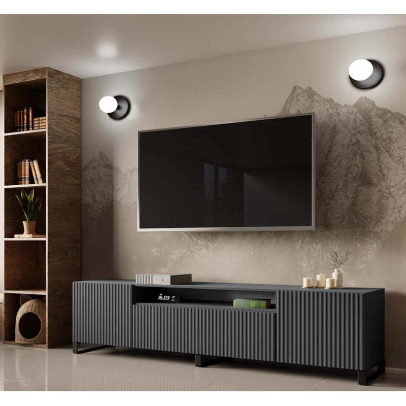 NOELI ryflowana szafka RTV stojąca do salonu