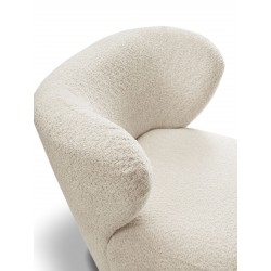 EVA Fotel wypoczynkowy do salonu z szerokim oparciem w tkaninie boucle - Zdjęcie 5