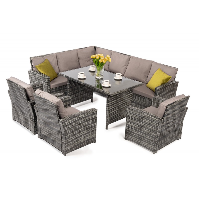 Zestaw ogrodowy SYCYLIA z technorattanu dla 10 osób