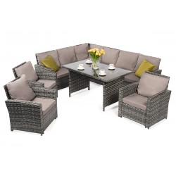 Zestaw ogrodowy SYCYLIA z technorattanu dla 10 osób - Zdjęcie 2