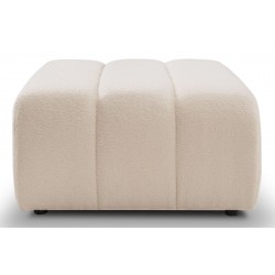 Pufa ALOO pikowana w tkaninie boucle Lambi - Zdjęcie 3