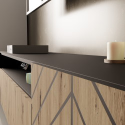 Wisząca szafka RTV IGO 200 cm - Zdjęcie 5