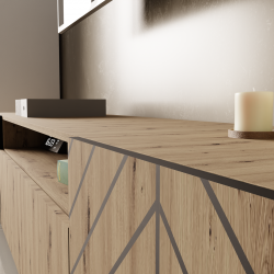 Szafka RTV IGO 200 cm stojąca do salonu - Zdjęcie 5