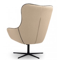 LISA Fotel obrotowy z regulowanym oparciem, obity tkaniną bukla - Zdjęcie 2