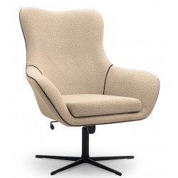 LISA Fotel obrotowy z regulowanym oparciem, obity tkaniną bukla