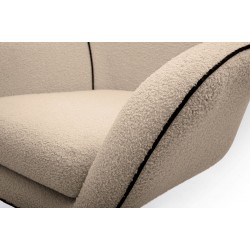 LISA Fotel obrotowy z regulowanym oparciem, obity tkaniną bukla - Zdjęcie 5