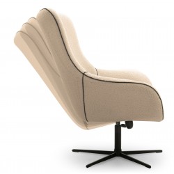 LISA Fotel obrotowy z regulowanym oparciem, obity tkaniną bukla - Zdjęcie 6