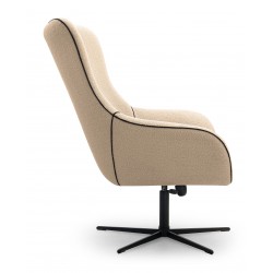 LISA Fotel obrotowy z regulowanym oparciem, obity tkaniną bukla - Zdjęcie 4