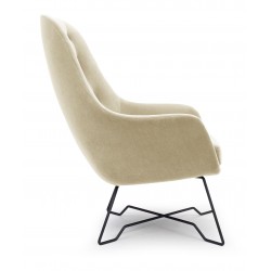 ENZO Wygodny Fotel tapicerowany z pikowanym oparciem - Zdjęcie 3