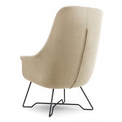 ENZO Wygodny Fotel tapicerowany z pikowanym oparciem - Zdjęcie 5