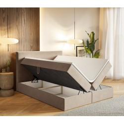 Łóżko kontynentalne G2 do sypialni z pojemnikiem i materacem - Zdjęcie 3