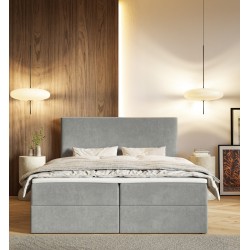 Łóżko kontynentalne G2 do sypialni z pojemnikiem i materacem - Zdjęcie 6