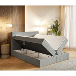 Łóżko kontynentalne G2 do sypialni z pojemnikiem i materacem - Zdjęcie 7