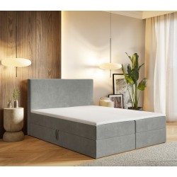 Łóżko kontynentalne G2 do sypialni z pojemnikiem i materacem - Zdjęcie 8