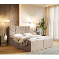 Łóżko kontynentalne G3 do sypialni z pojemnikiem i materacem - Zdjęcie 6