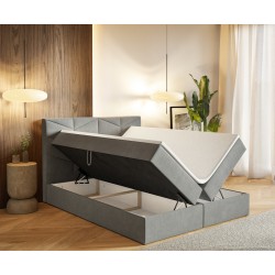 Łóżko kontynentalne G3 do sypialni z pojemnikiem i materacem - Zdjęcie 4