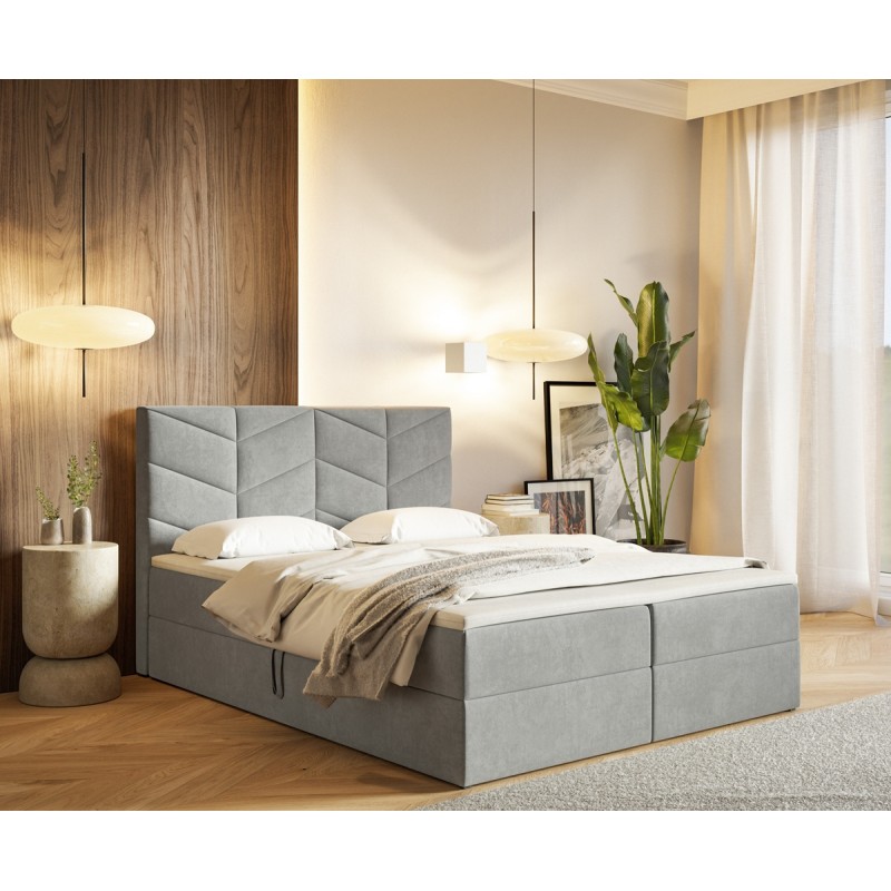 Łóżko kontynentalne G3 do sypialni z pojemnikiem i materacem