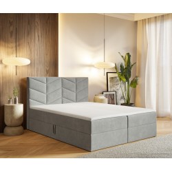 Łóżko kontynentalne G3 do sypialni z pojemnikiem i materacem - Zdjęcie 2