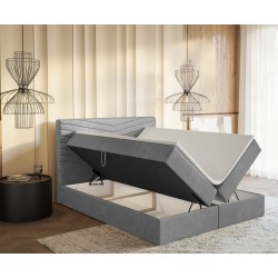 Łóżko kontynentalne G4 do sypialni z pojemnikiem i materacem - Zdjęcie 8