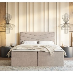 Łóżko kontynentalne G6 do sypialni z pojemnikiem i materacem - Zdjęcie 2