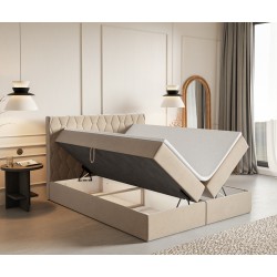 Łóżko kontynentalne G8 do sypialni z pojemnikiem i materacem - Zdjęcie 3