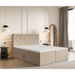 Łóżko kontynentalne G8 do sypialni z pojemnikiem i materacem - Zdjęcie 4