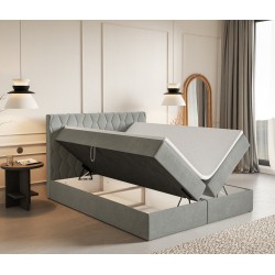 Łóżko kontynentalne G8 do sypialni z pojemnikiem i materacem - Zdjęcie 7