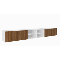 Szafka RTV RIO 300 otwarta pod telewizor do salonu, fronty frezowane