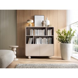 ALBI Regał niski w kolorze kaszmirowym na okrągłych nóżkach - Zdjęcie 2