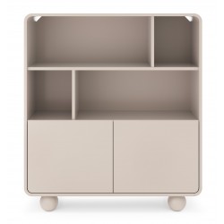 ALBI Regał niski w kolorze kaszmirowym na okrągłych nóżkach - Zdjęcie 4