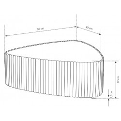 MIJA Stolik kawowy tapicerowany w tkaninie Tilia - Zdjęcie 5