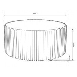 MIJA Okrągły stolik tapicerowany w tkaninie Tilia - Zdjęcie 3
