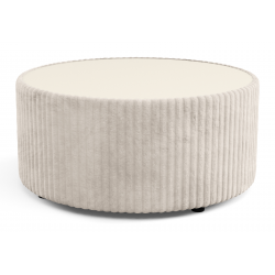 MIJA Okrągły stolik tapicerowany w tkaninie Tilia