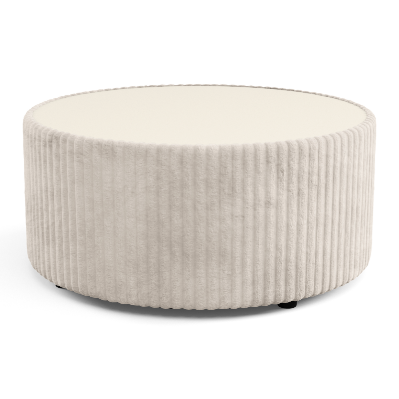 MIJA Okrągły stolik tapicerowany w tkaninie Tilia