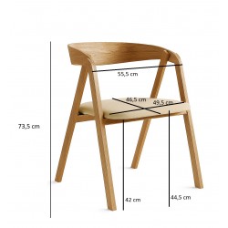 LEON Nowoczesne Krzesło drewniane do salonu - Zdjęcie 2