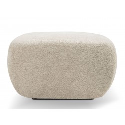 LIO Pufa obita tkaniną Abriamo na niskich czarnych nóżkach - Zdjęcie 3