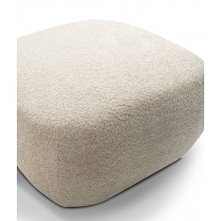 LIO Pufa obita tkaniną Abriamo na niskich czarnych nóżkach - Zdjęcie 2