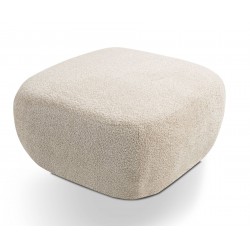 LIO Pufa obita tkaniną Abriamo na niskich czarnych nóżkach - Zdjęcie 4