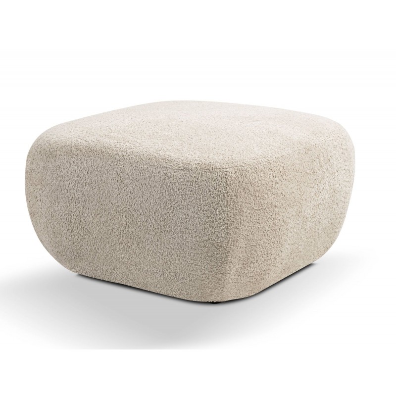 LIO Pufa obita tkaniną Abriamo na niskich czarnych nóżkach